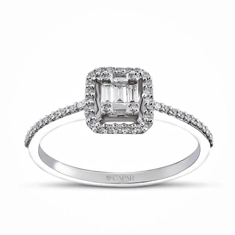0,16 Karat Baget Pırlanta Yüzük Capar Diamond