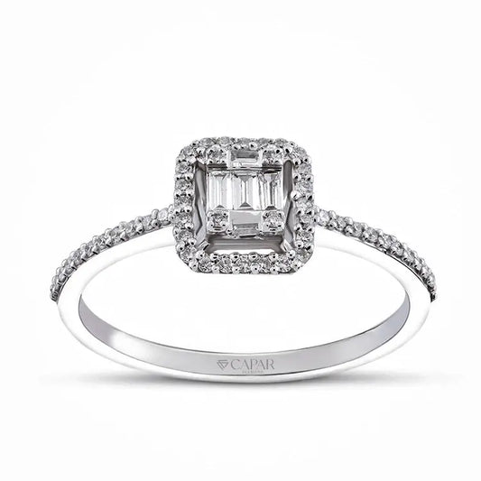 0,16 Karat Baget Pırlanta Yüzük Capar Diamond