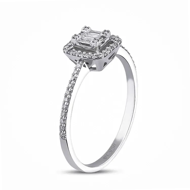 0,16 Karat Baget Pırlanta Yüzük Capar Diamond