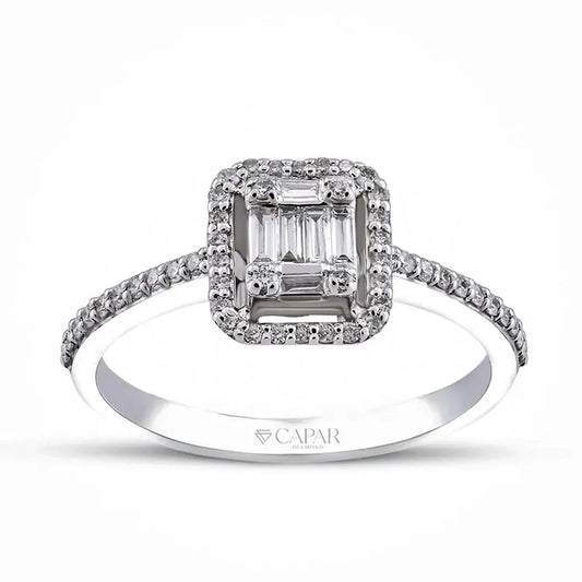 0,24 Karat Baget Pırlanta Yüzük Capar Diamond