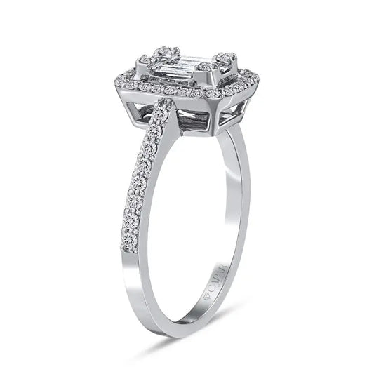 0,50 Karat Baget Pırlanta Yüzük Capar Diamond