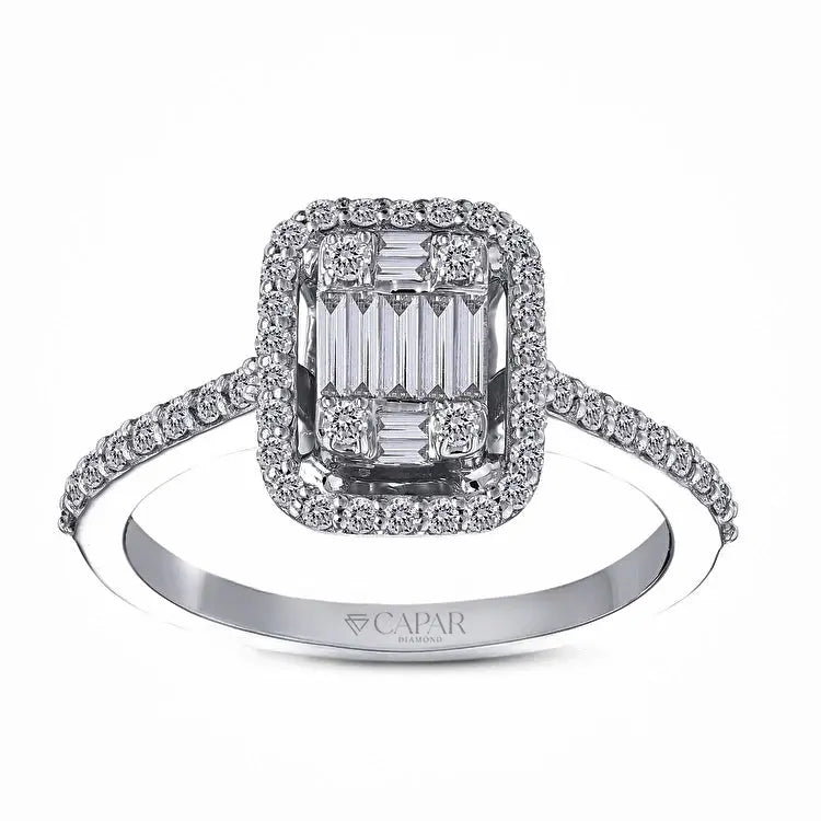 0,50 Karat Baget Pırlanta Yüzük Capar Diamond
