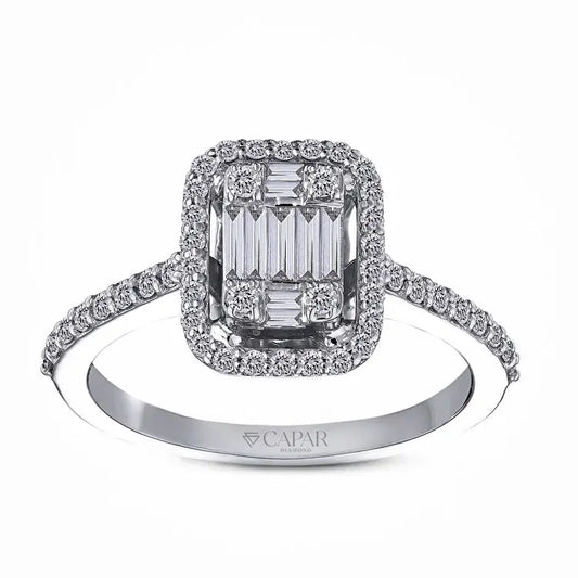 0,50 Karat Baget Pırlanta Yüzük Capar Diamond