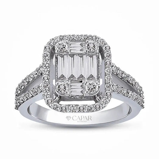 0,85 Karat Baget Pırlanta Yüzük Capar Diamond