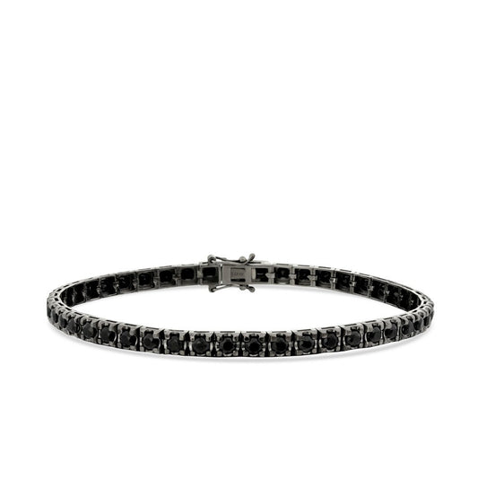 5.94 Karat Siyah Taşlı Erkek Su Yolu Bileklik Capar Diamond
