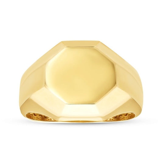 Altın Altıgen Erkek Yüzük Capar Diamond