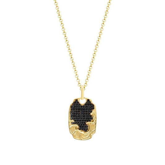 Altın Dalgalar Erkek Kolye Capar Diamond