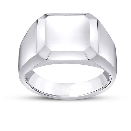 Altın Minimal Dikdörtgen Erkek Yüzük Capar Diamond
