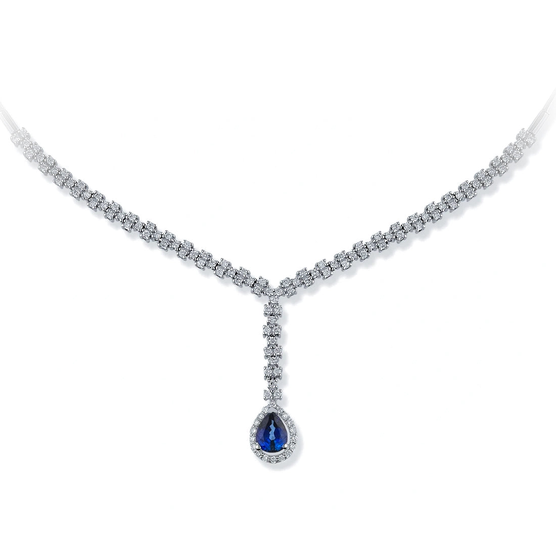 1,65 Karat Pırlanta Safir Gerdanlık Capar
