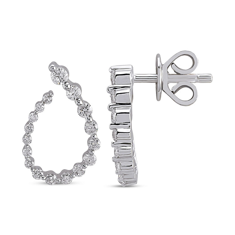 0,44 Karat Tasarım Pırlanta Küpe