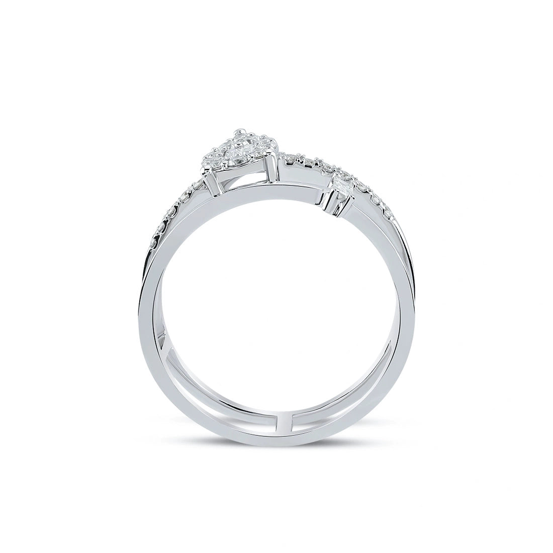 0,31 Karat Baget Pırlanta Tasarım Yüzük Capar Diamond
