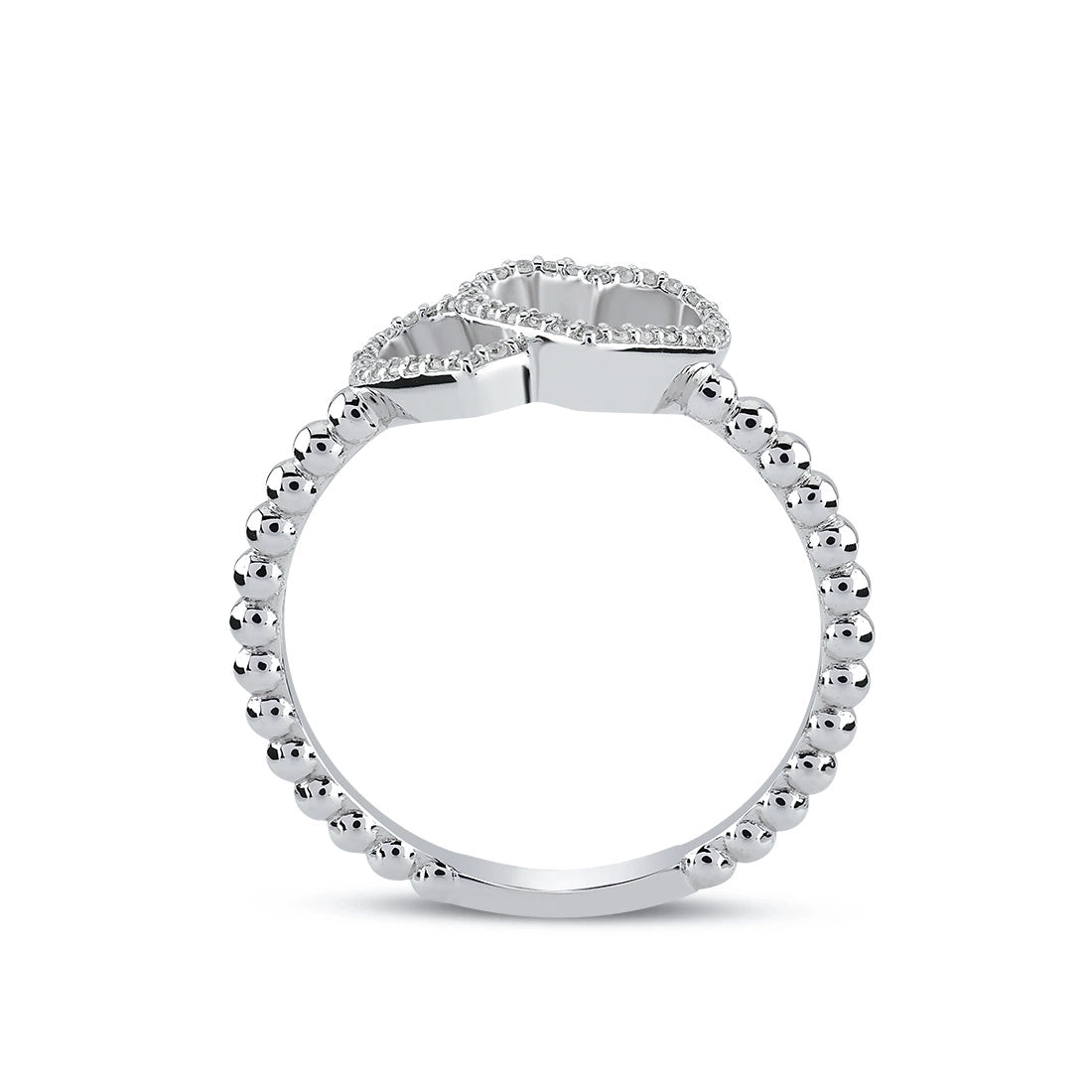 0,06 Karat Pırlanta Tasarım Kalp Yüzük Capar Diamond