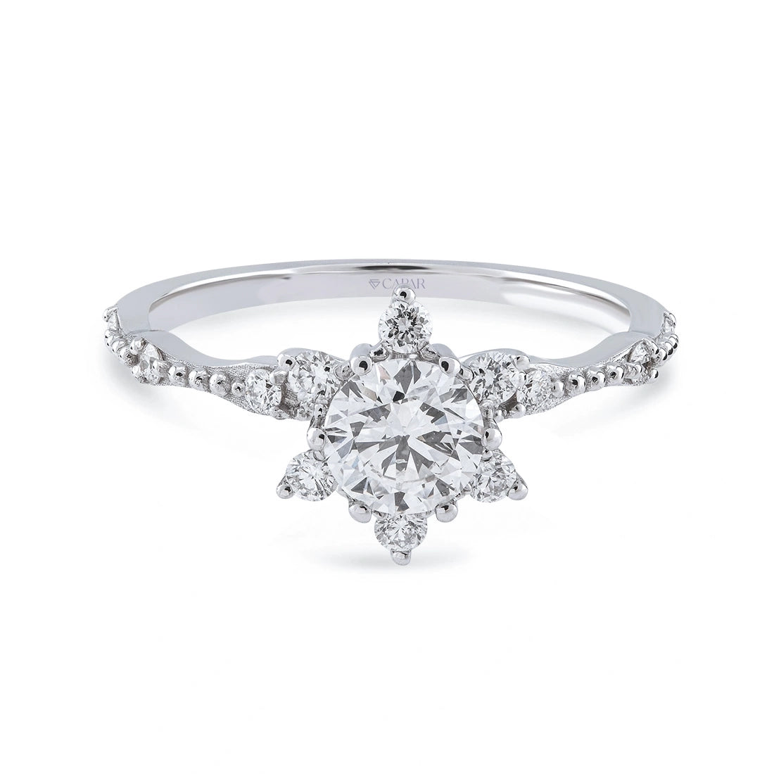 0,75 Karat Lotus Pırlanta Tektaş Yüzük Capar Diamond