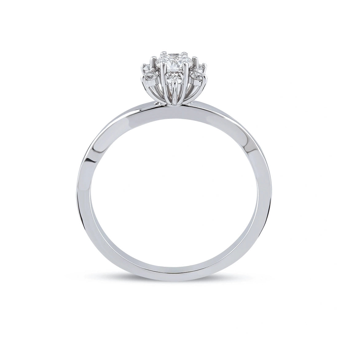 0,27 Karat Lotus Pırlanta Tektaş Yüzük Capar Diamond