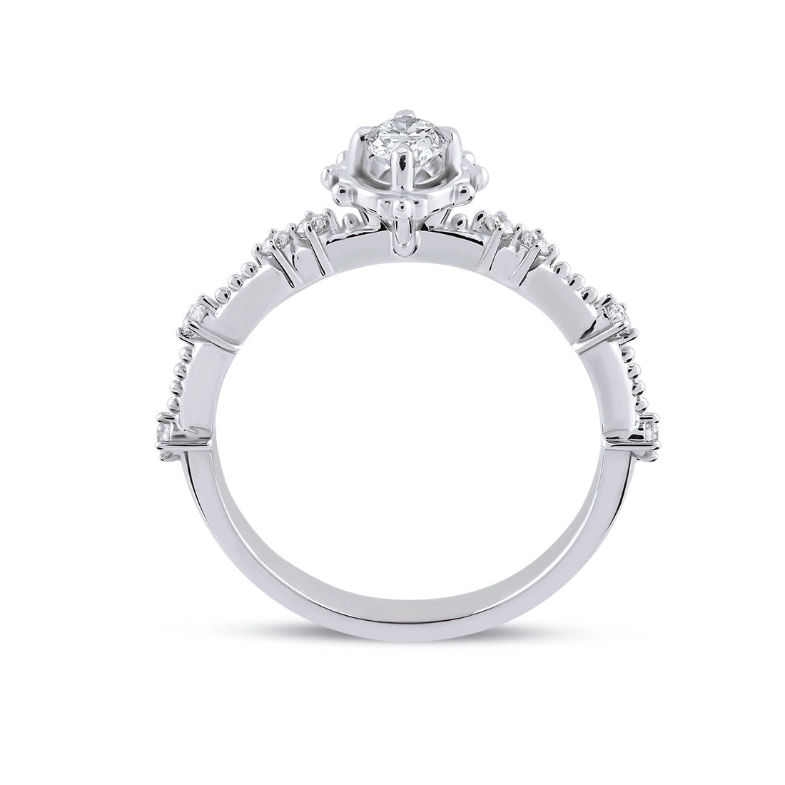 0,37 Karat Vintage Oval Pırlanta Tektaş Yüzük Capar Diamond