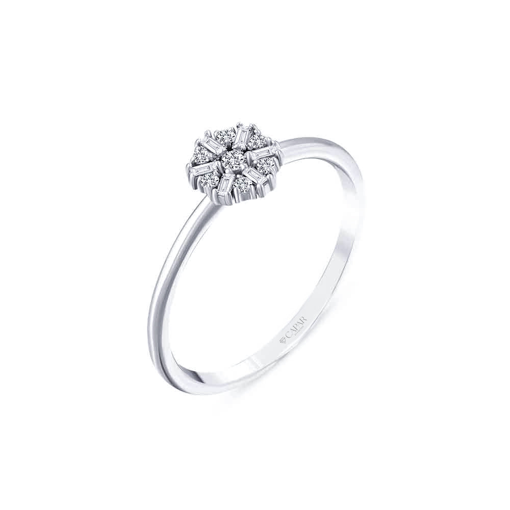 0.11 Karat Pırlanta Baget Yüzük Capar Diamond