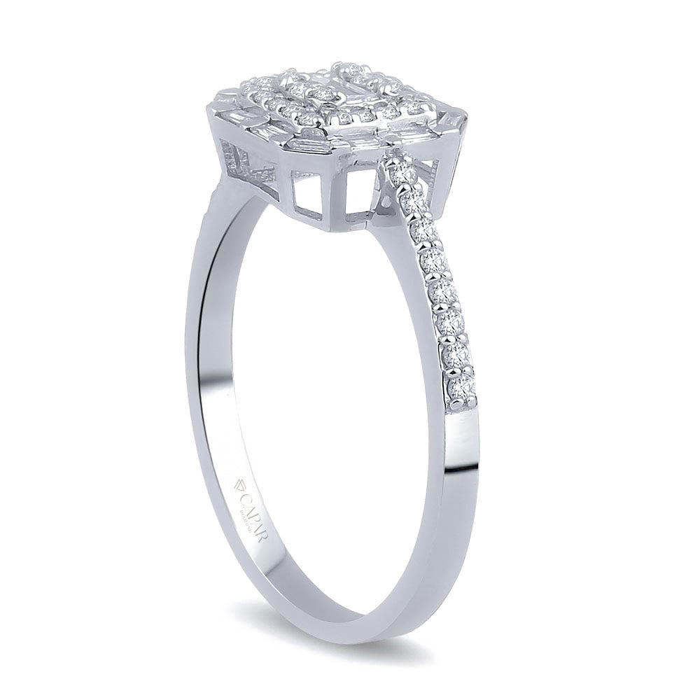 0.35 Karat Baget Pırlanta Yüzük Capar Diamond