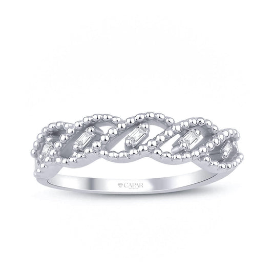 0.08 Karat Pırlanta Baget Yüzük Capar Diamond