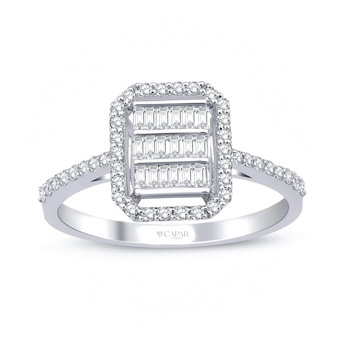0.35 Karat Pırlanta Baget Yüzük Capar Diamond