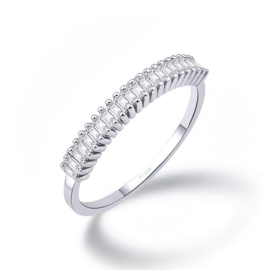 0.25 Karat Pırlanta Baget Yarımtur Yüzük Capar Diamond