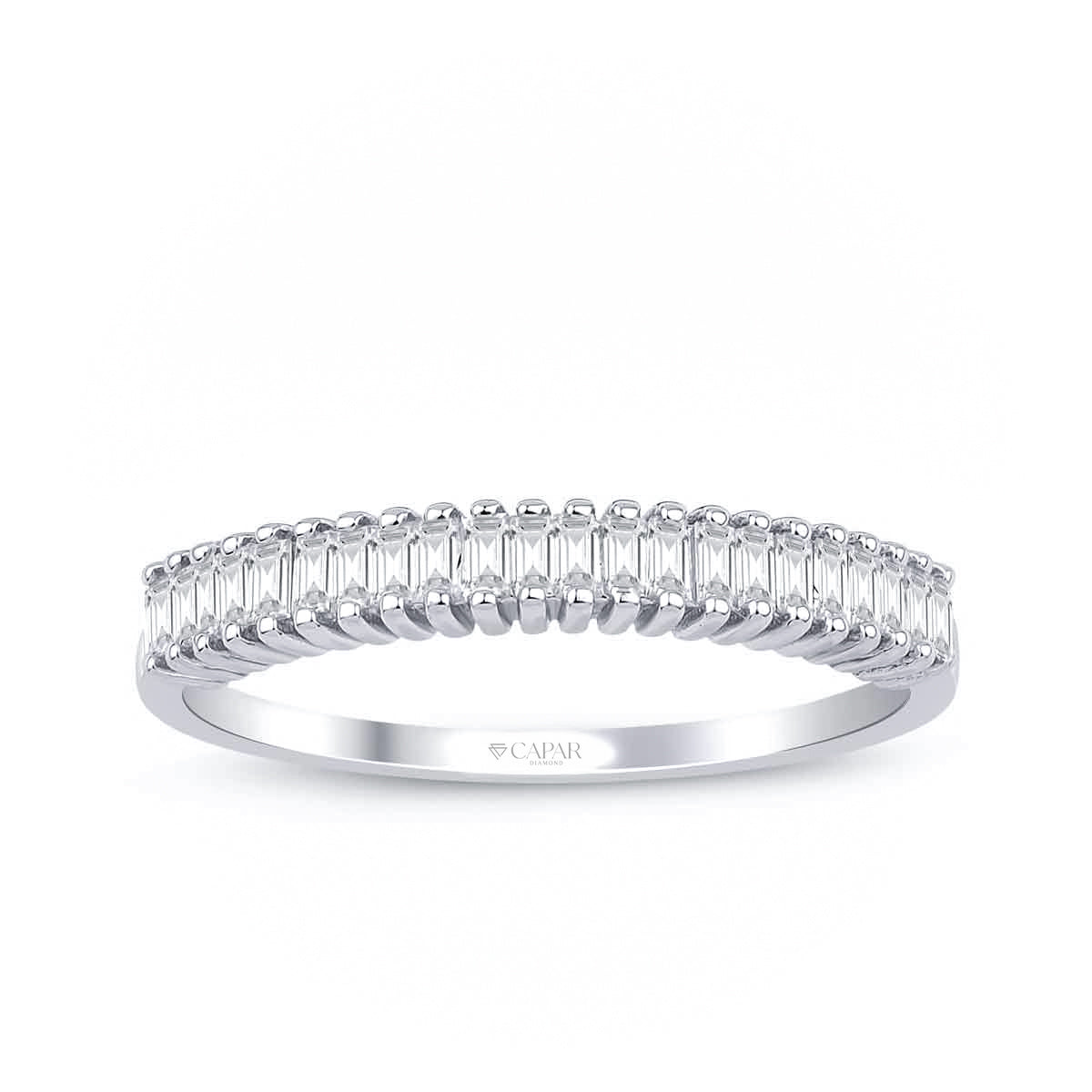 0.25 Karat Pırlanta Baget Yarımtur Yüzük Capar Diamond