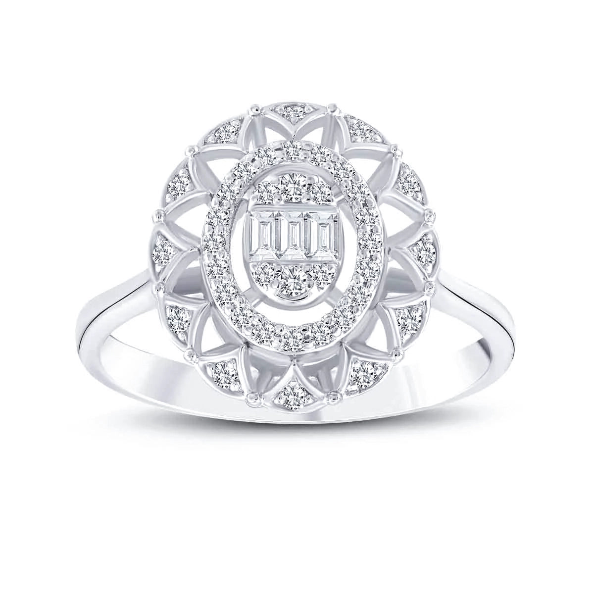 0.28 Karat Pırlanta Baget Yüzük Capar Diamond