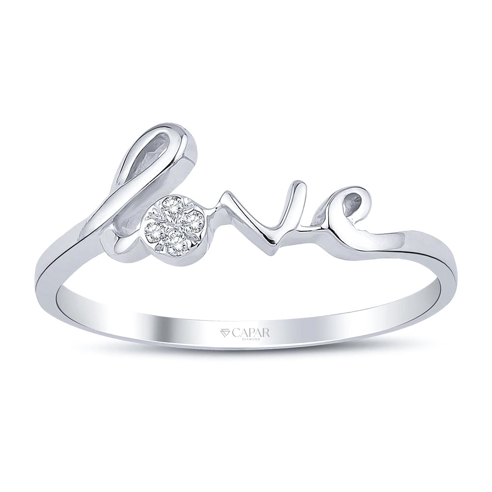 0.02 Karat Pırlanta Love Yüzük Capar Diamond