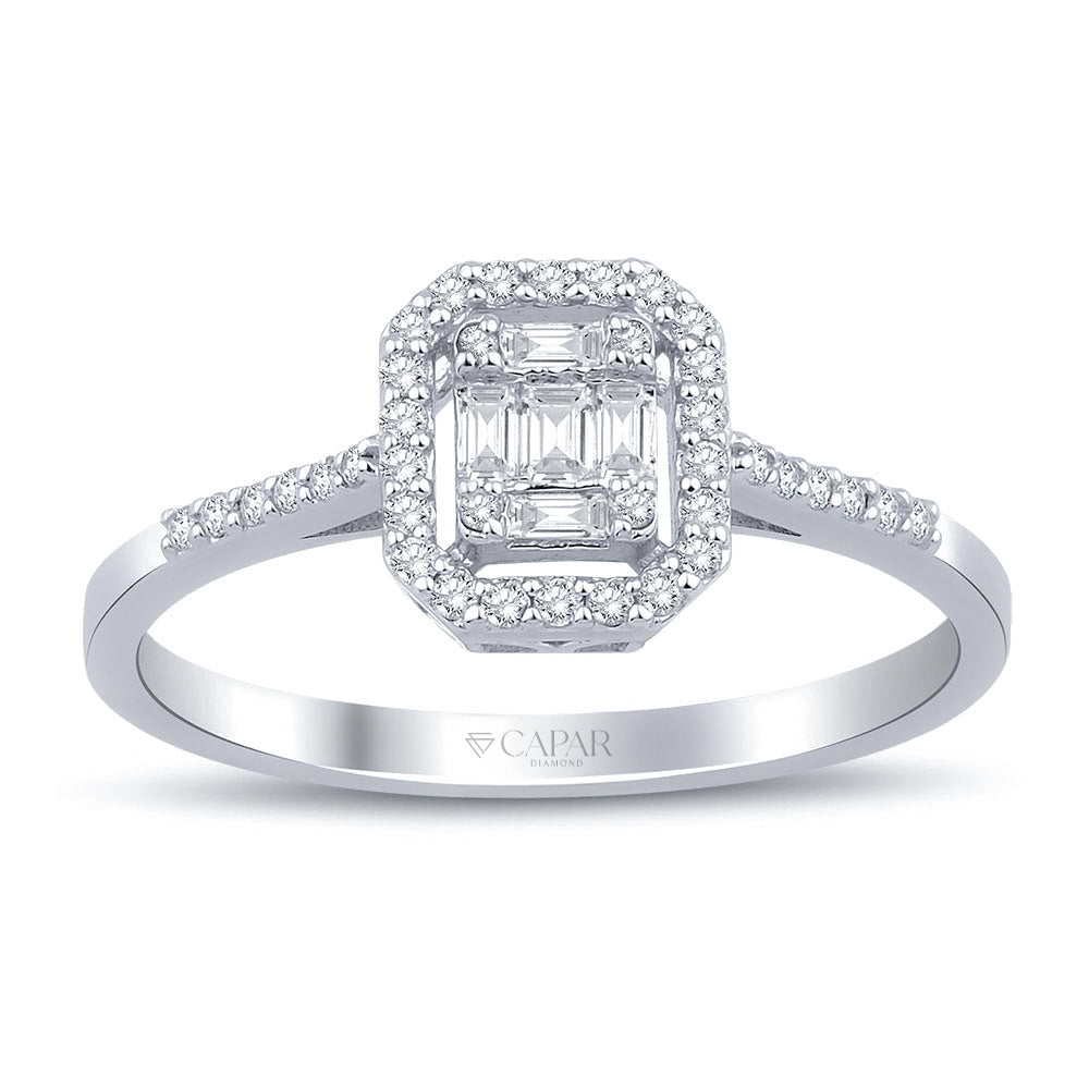 0.25 Karat Pırlanta Baget Yüzük Capar Diamond