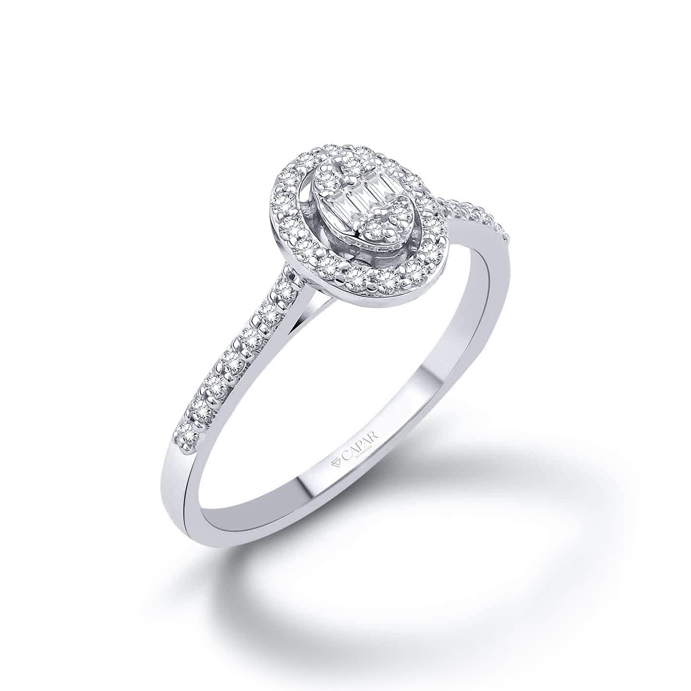 0.26 Karat Pırlanta Baget Yüzük Capar Diamond