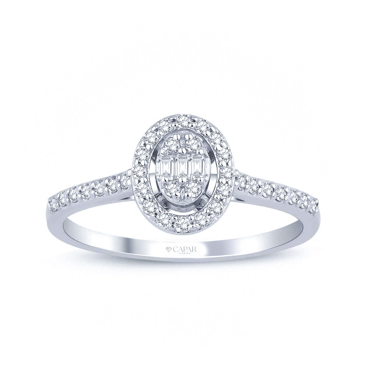 0.26 Karat Pırlanta Baget Yüzük Capar Diamond