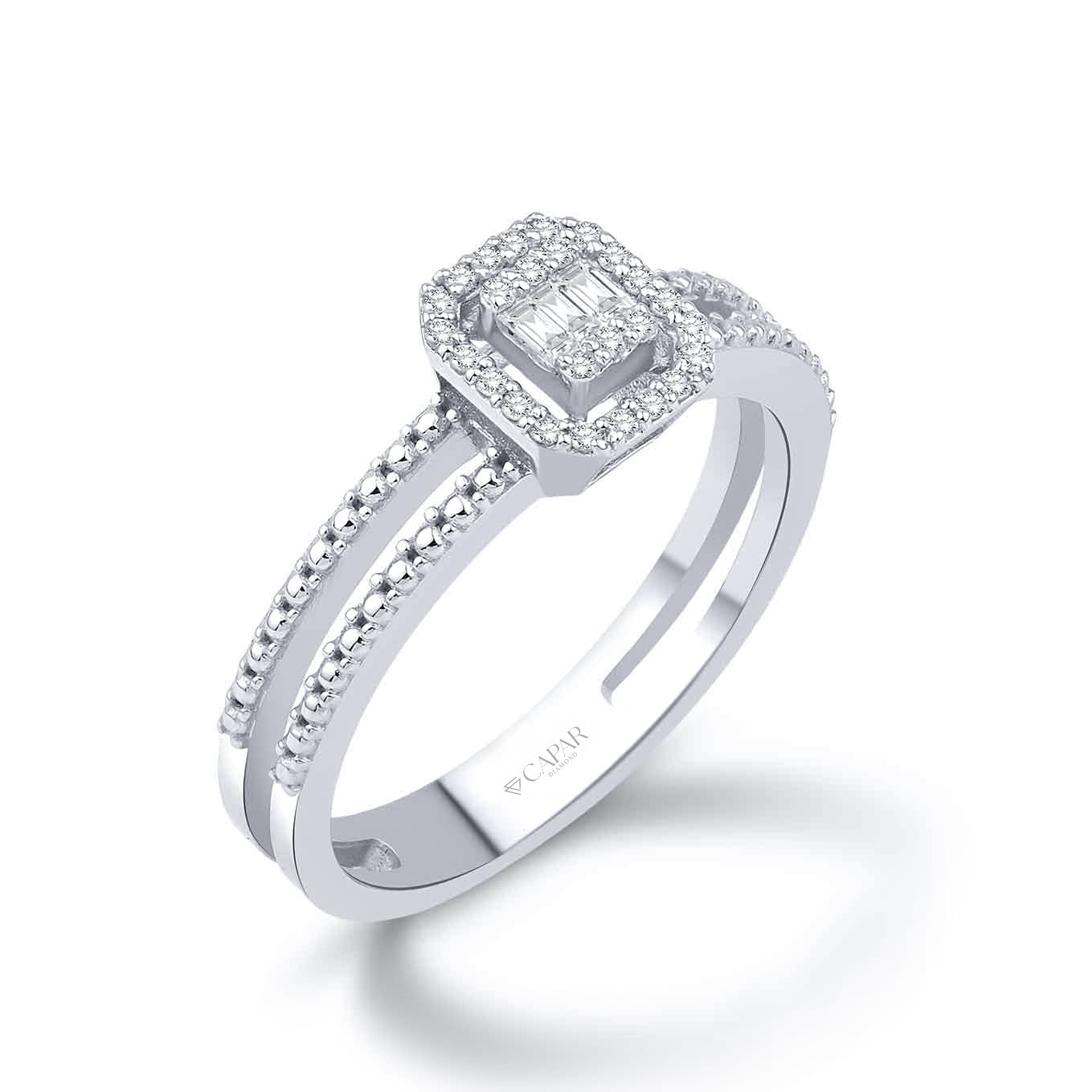 0.13 Karat Baget Pırlanta Yüzük Capar Diamond