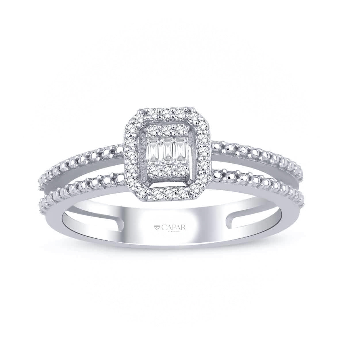 0.13 Karat Baget Pırlanta Yüzük Capar Diamond