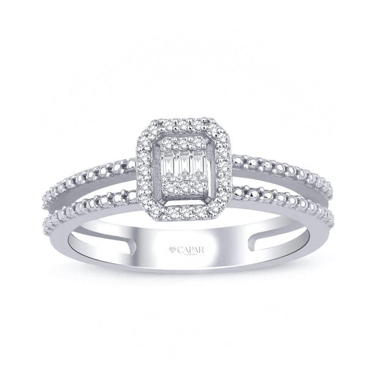 0.13 Karat Baget Pırlanta Yüzük Capar Diamond