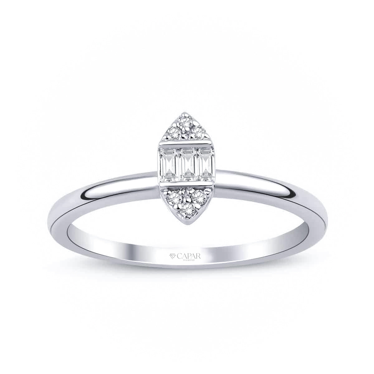 0.07 Karat Pırlanta Baget Yüzük Capar Diamond