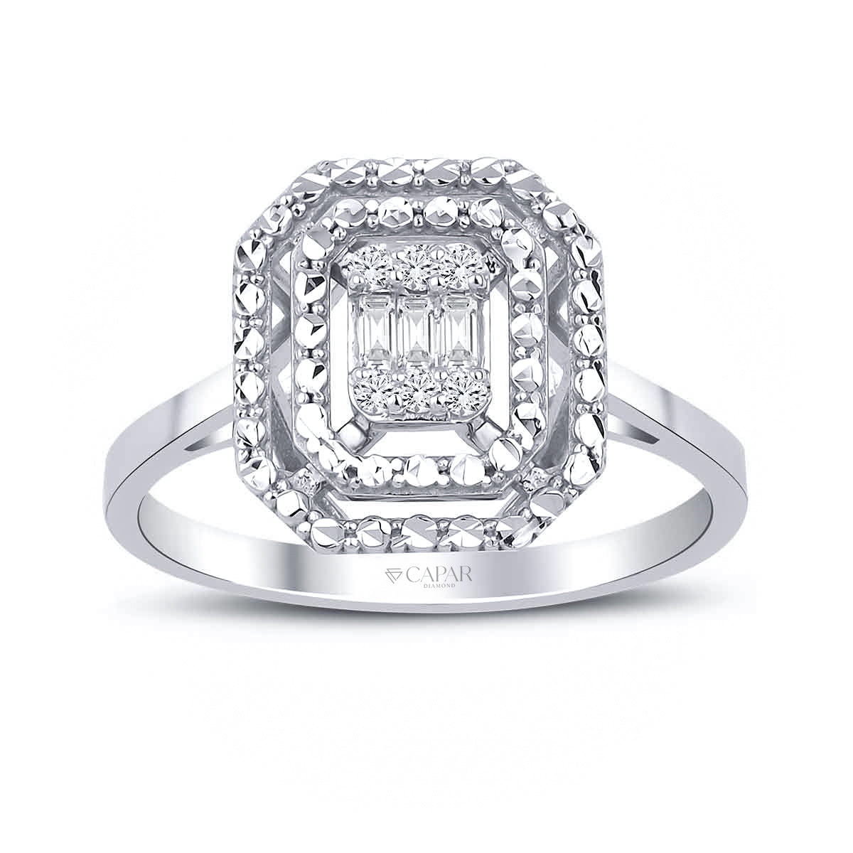 0.10 Karat Baget Pırlanta Yüzük Capar Diamond