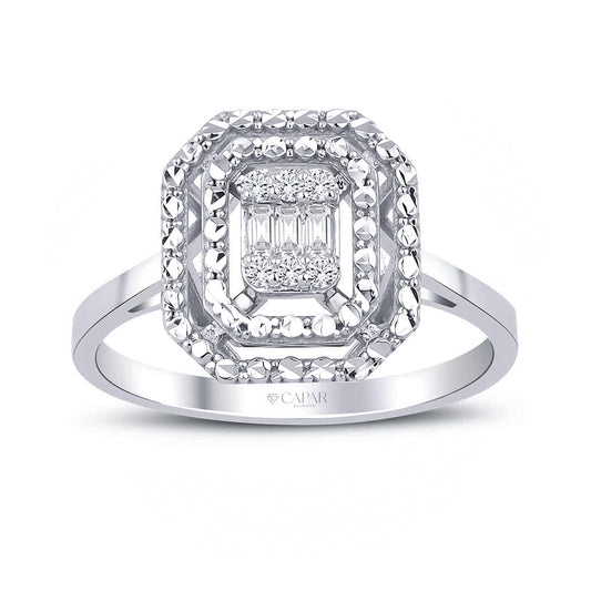 0.10 Karat Baget Pırlanta Yüzük Capar Diamond
