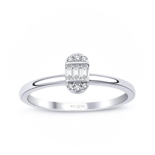 0.10 Karat Pırlanta Baget Yüzük Capar Diamond
