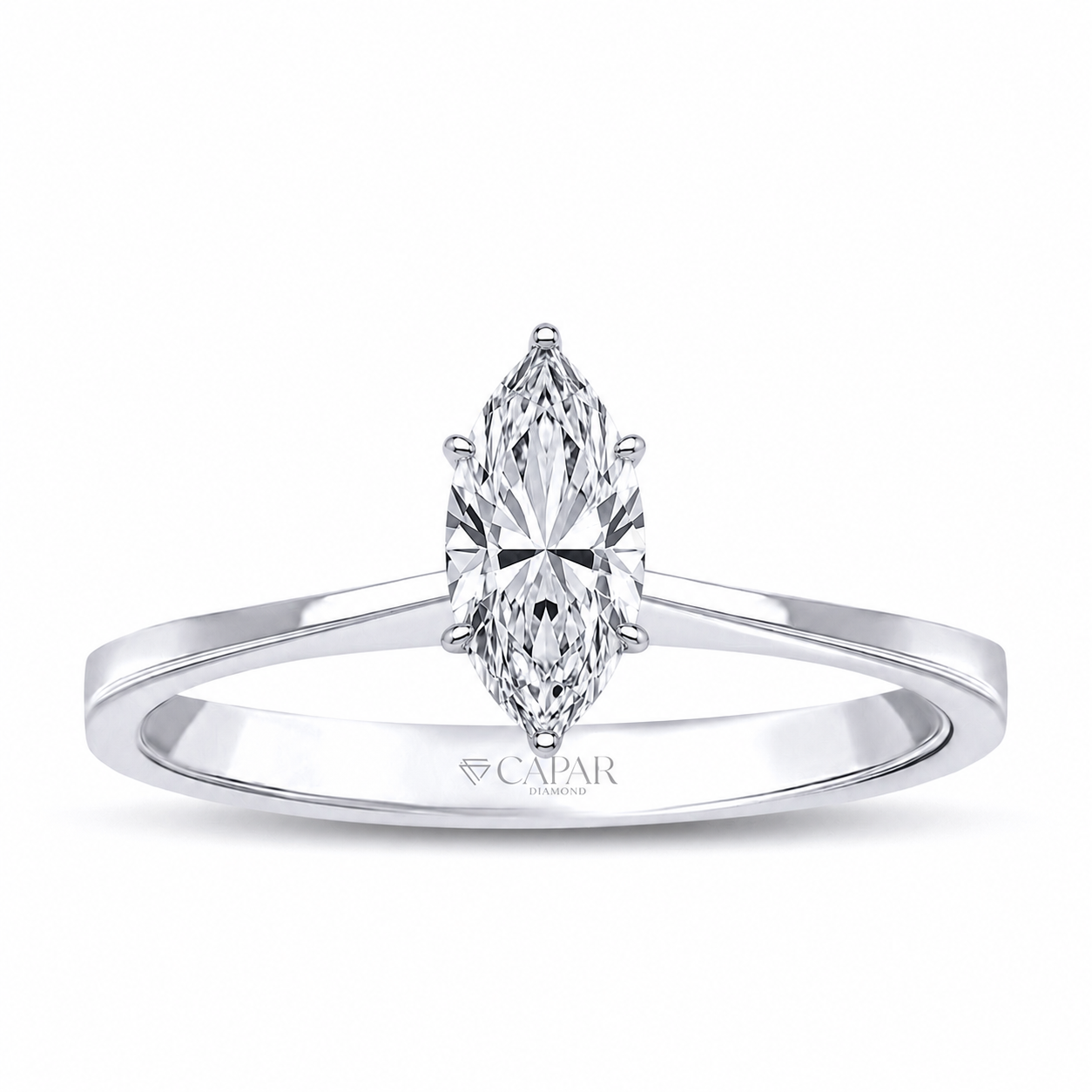 0.40 Karat Pırlanta Markiz Tektaş Yüzük Capar Diamond