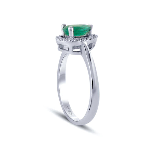 0.54 Karat Pırlanta Zümrüt Yüzük Capar Diamond