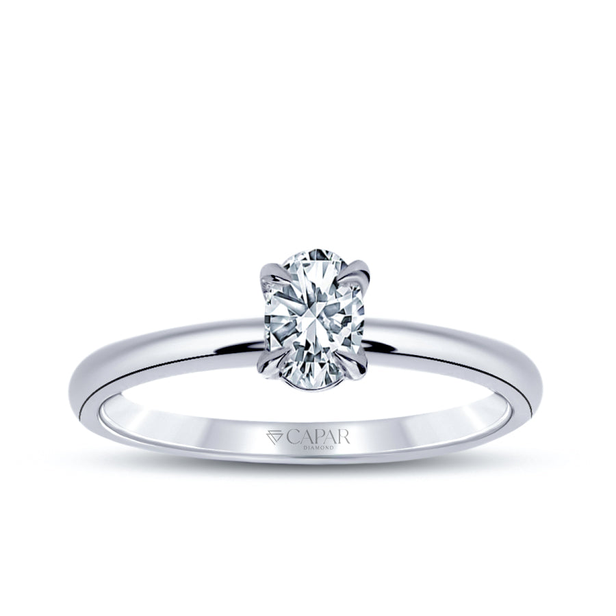 0.50 Karat Pırlanta Oval Tektaş Yüzük Capar Diamond