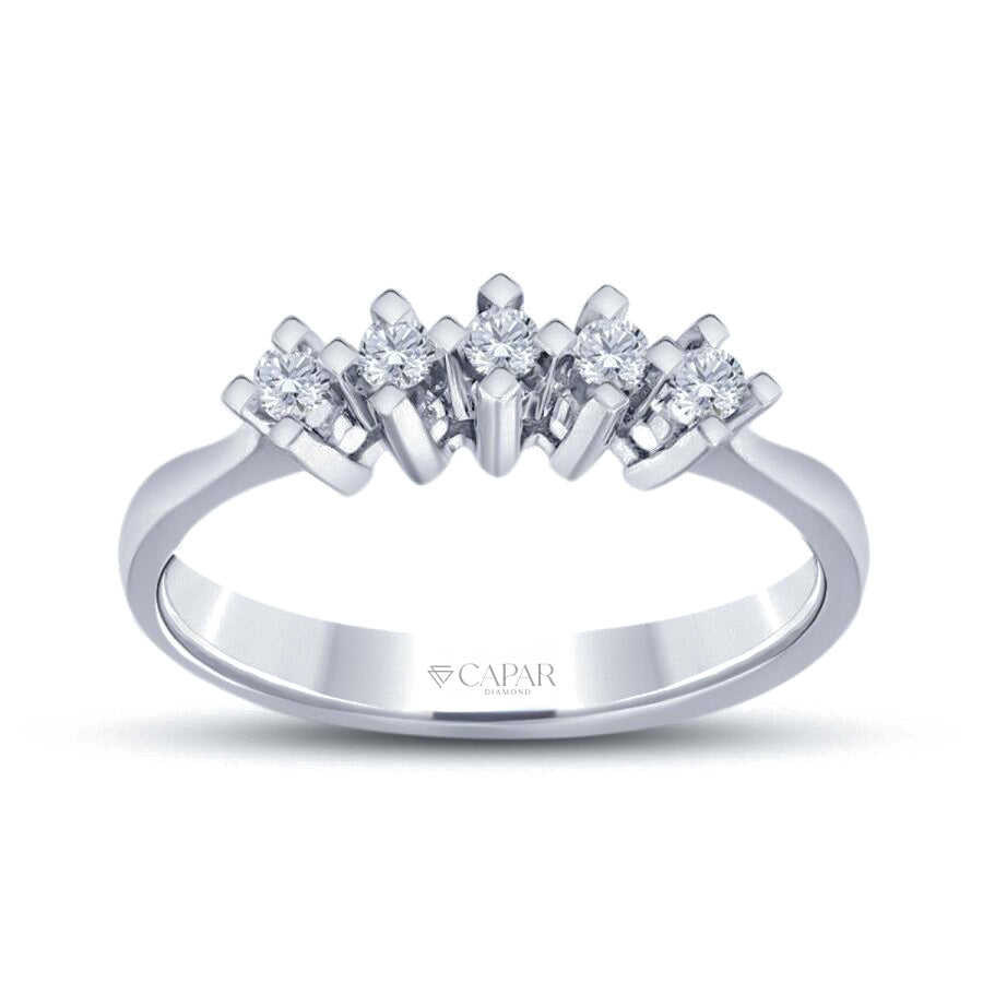 0.15 Karat Pırlanta Beştaş Yüzük Capar Diamond
