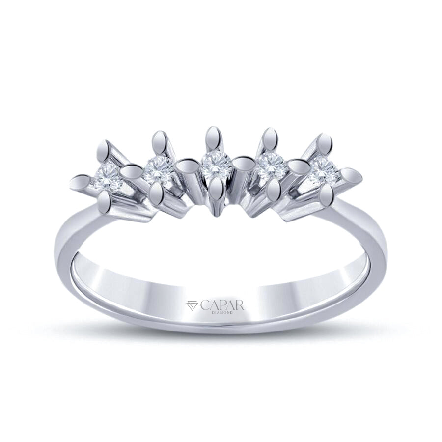 0.15 Karat Pırlanta Beştaş Yüzük Capar Diamond