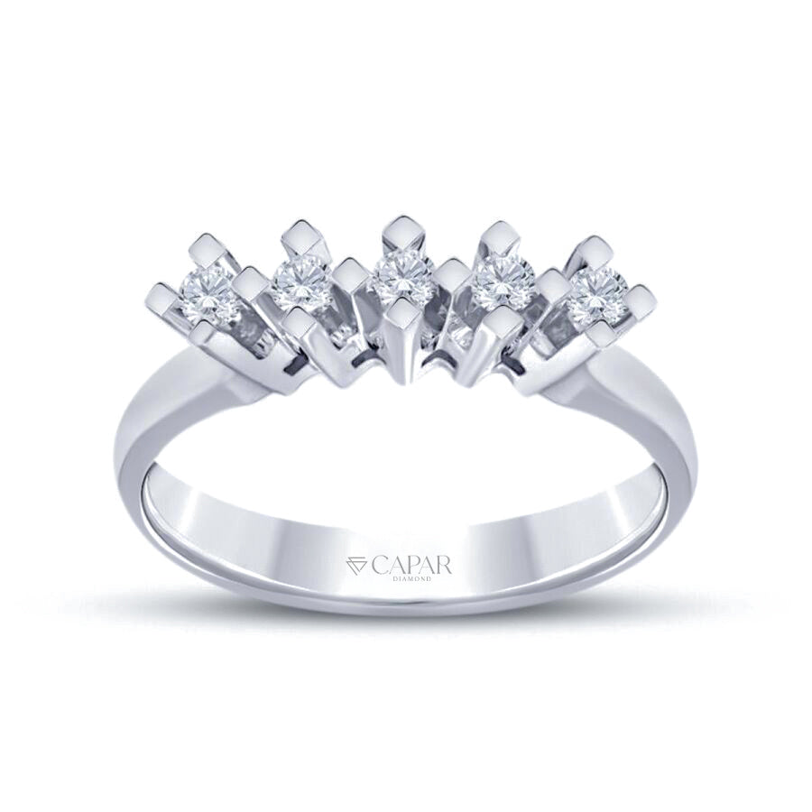 0.15 Karat Pırlanta Beştaş Yüzük Capar Diamond