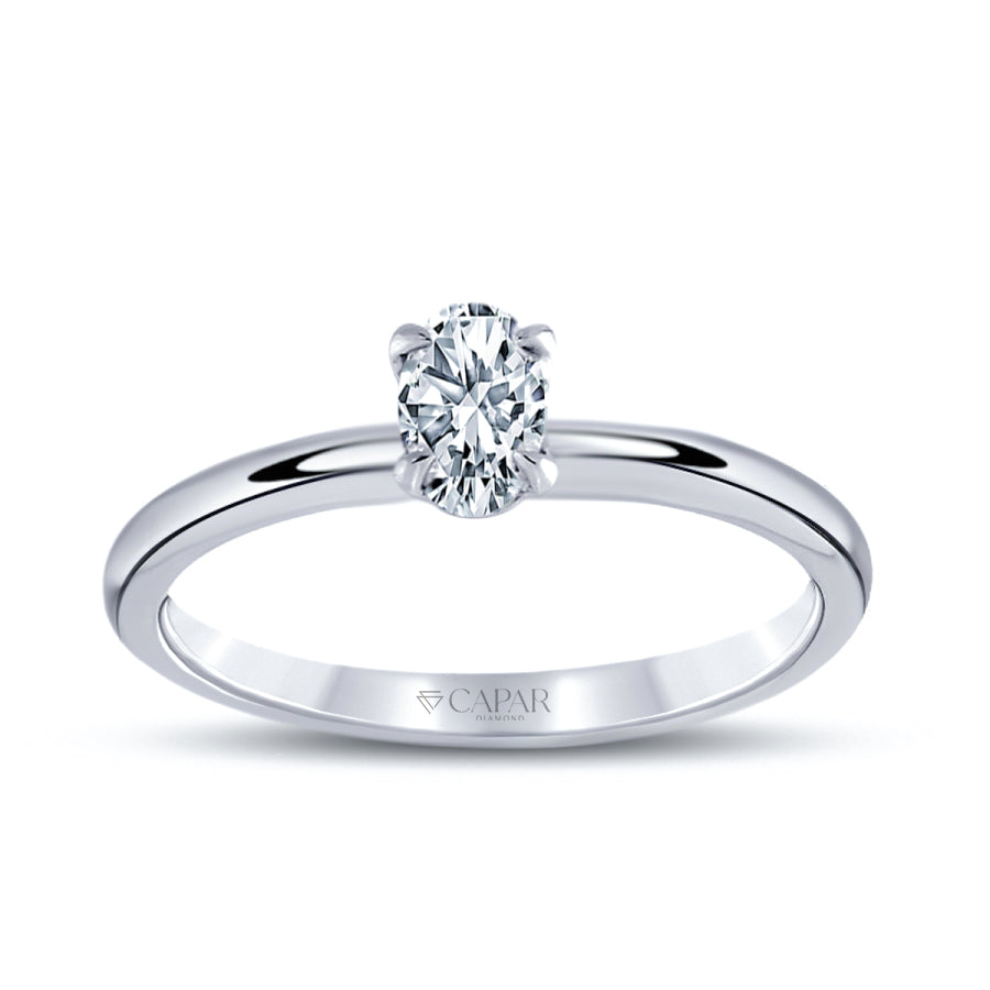 0.30 Karat Pırlanta Oval Tektaş Yüzük Capar Diamond