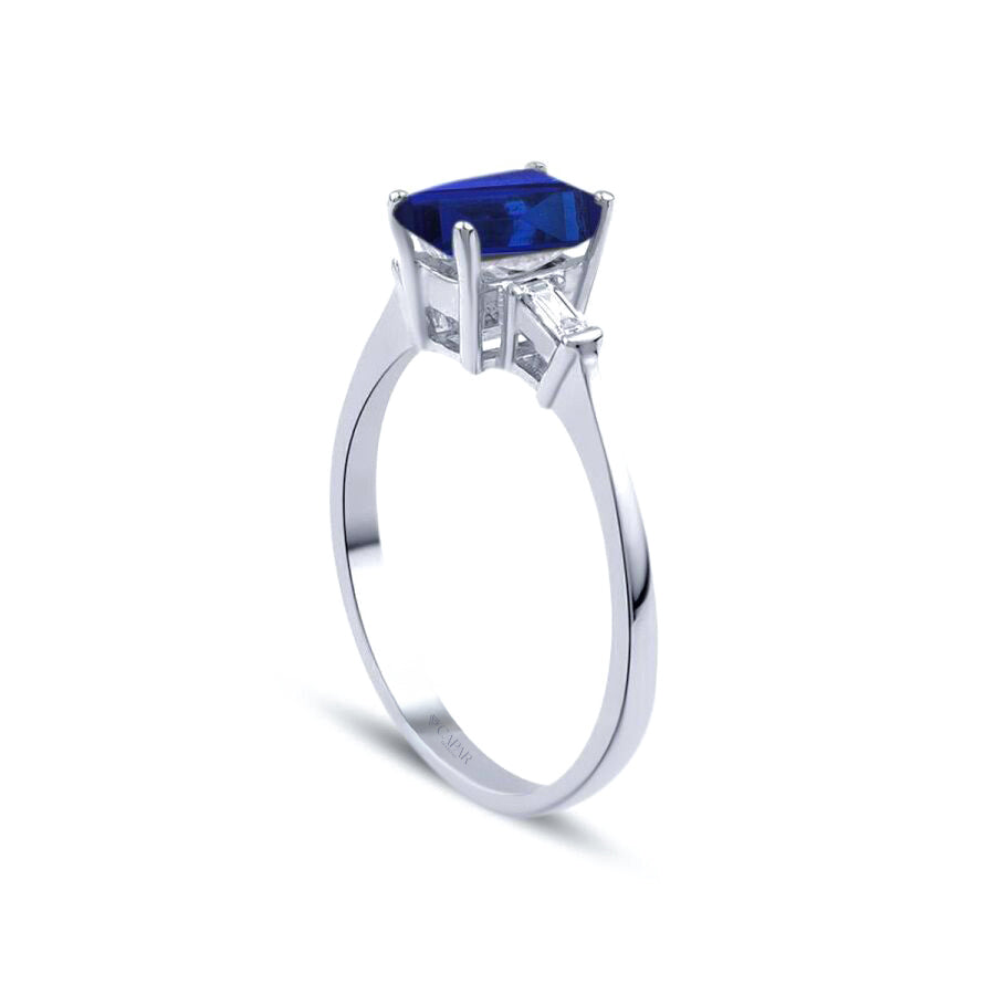0.71 Karat Pırlanta Safir Yüzük Capar Diamond