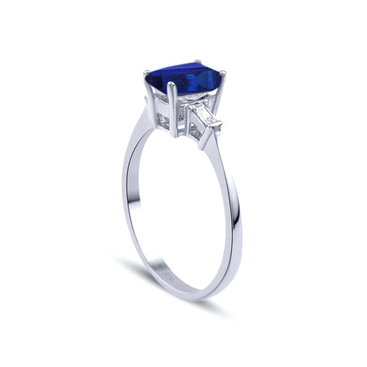 0.71 Karat Pırlanta Safir Yüzük Capar Diamond