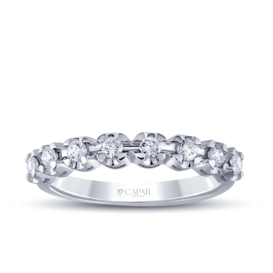 0.31 Karat Pırlanta Yarımtur Yüzük Capar Diamond