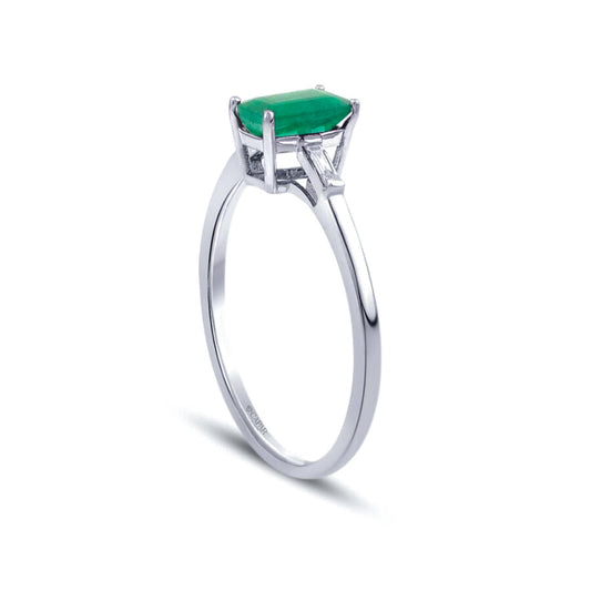 0.59 Karat Pırlanta Zümrüt Yüzük Capar Diamond