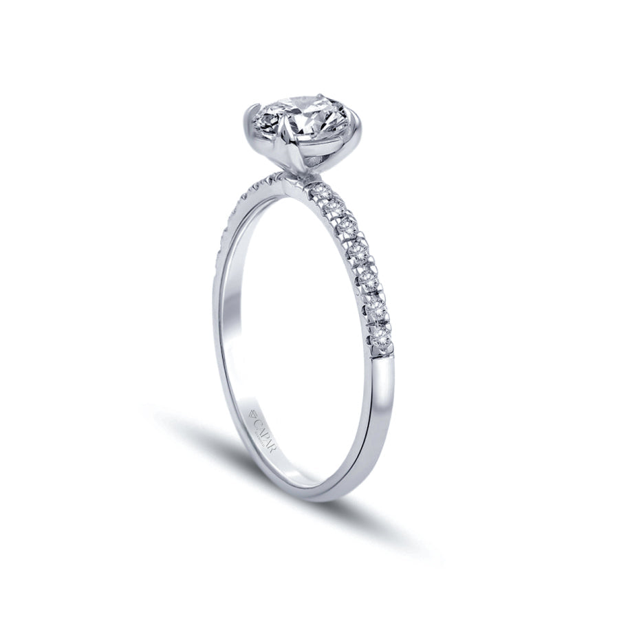 0.85 Karat Pırlanta Oval Tektaş Yüzük Capar Diamond
