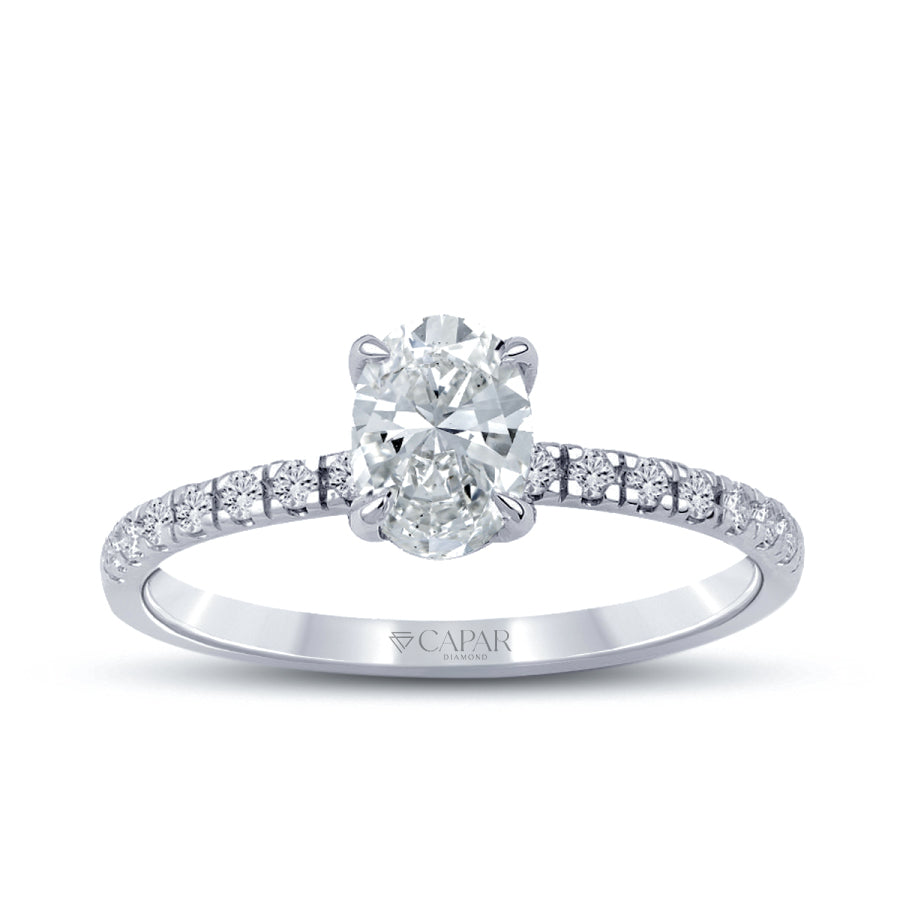 0.85 Karat Pırlanta Oval Tektaş Yüzük Capar Diamond